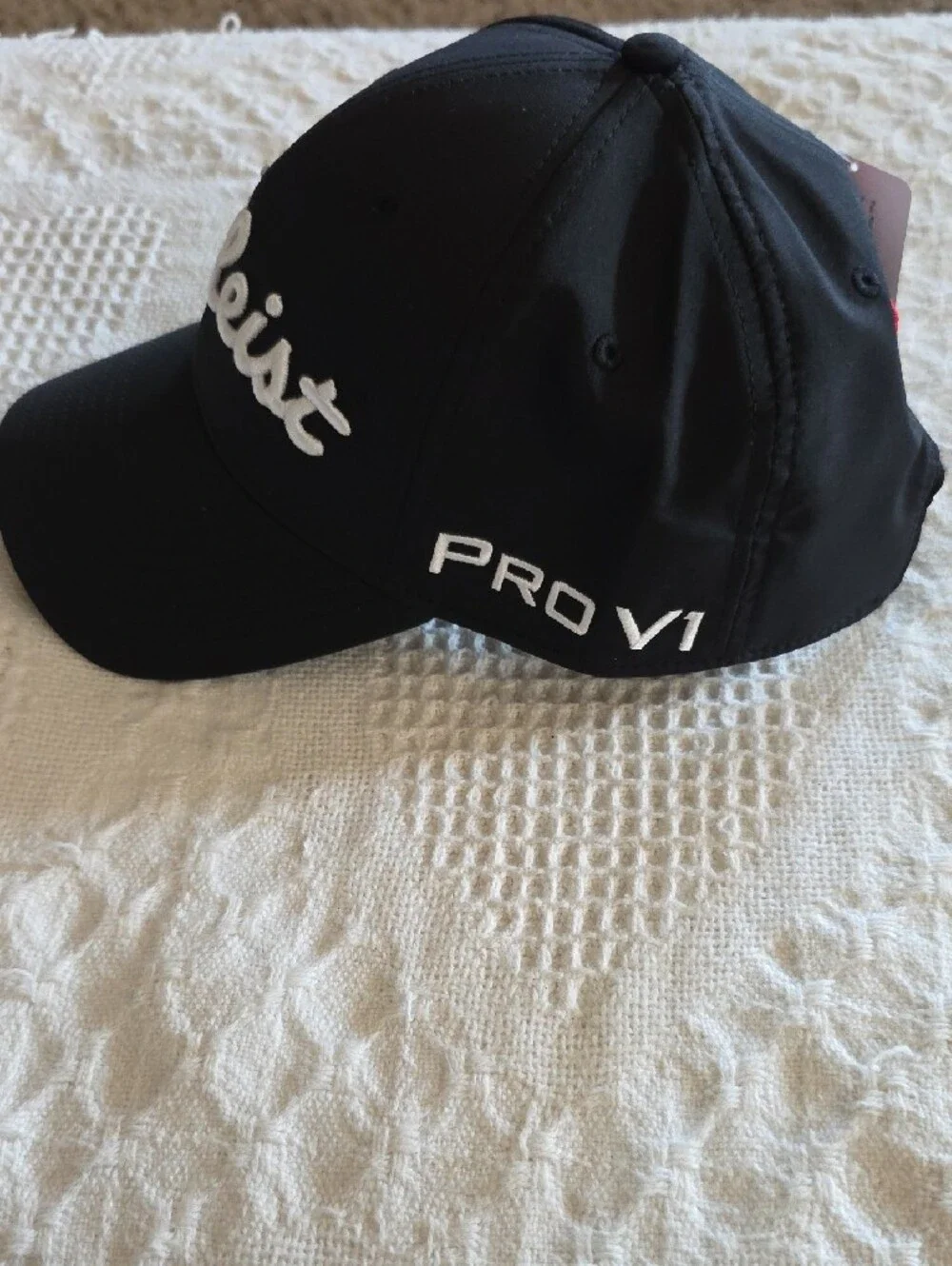 Titleist Black Cap with White Script Logo